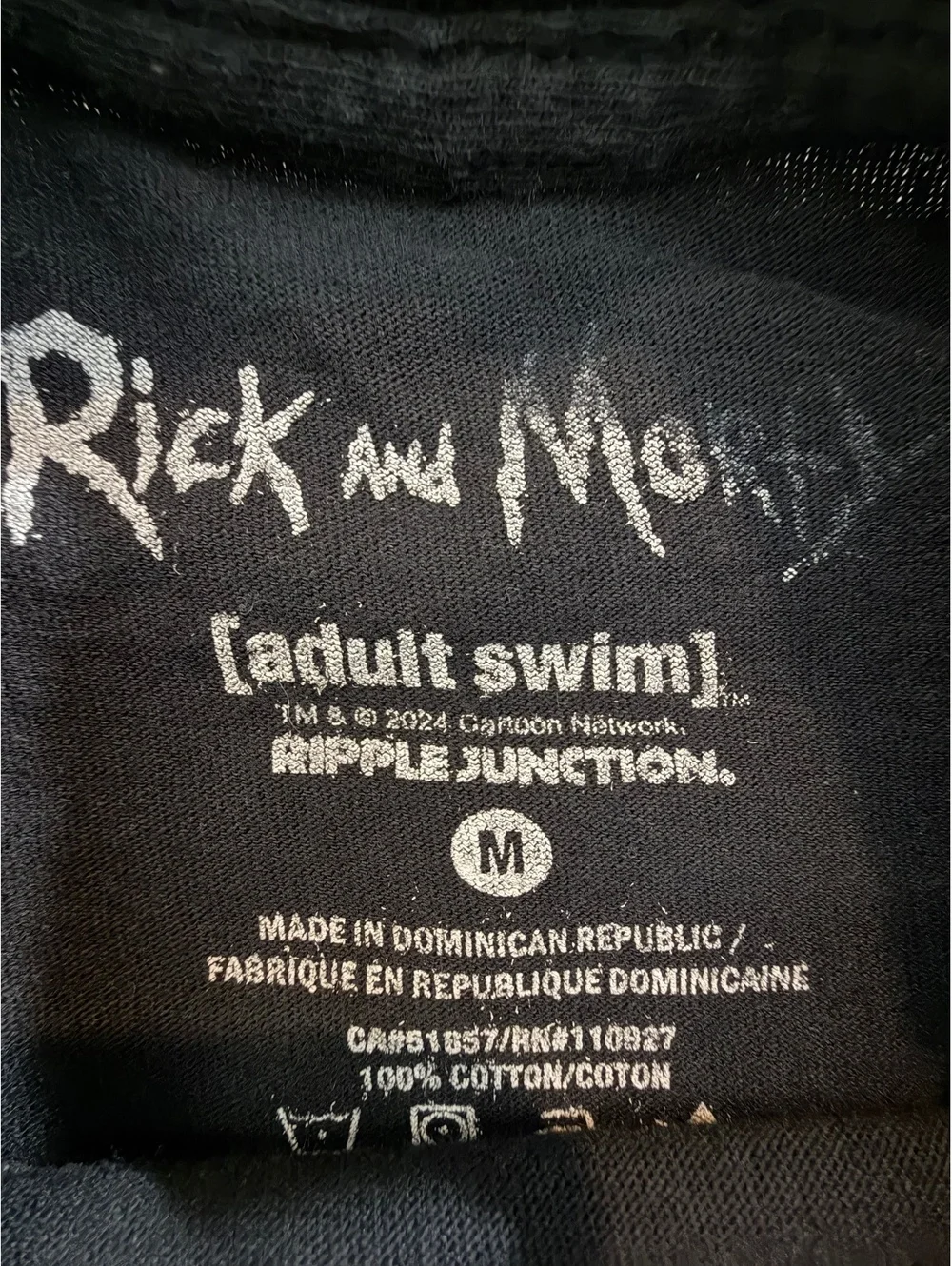 Rick and Morty black graphic T-shirt